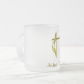 John 3:16 Tシャツなど フロストグラスマグカップ (正面左)