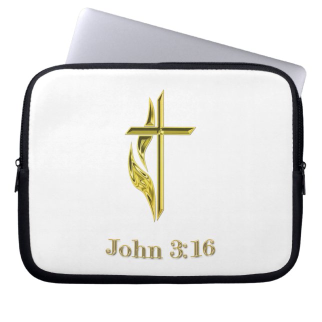 John 3:16 Tシャツなど ラップトップスリーブ (正面)