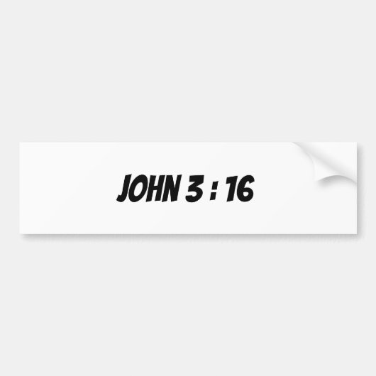 John 3 :16 verse sticker バンパーステッカー (正面)