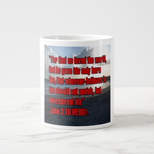 John 3:16 WEBU Mug ジャンボコーヒーマグカップ (正面)