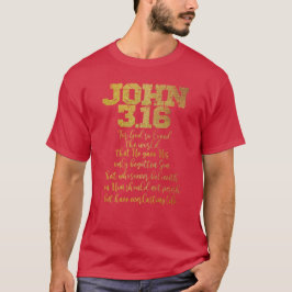 John 3.16 with Christian聖なる書物、 経典 Tシャツ