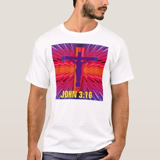 JOHN 3:3、クリスチャンTシャツ Tシャツ (正面)