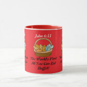 "John 6:11" Mug マグカップ (中央)