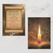 John 8:12 KJV Cards 名刺 (正面/裏面)