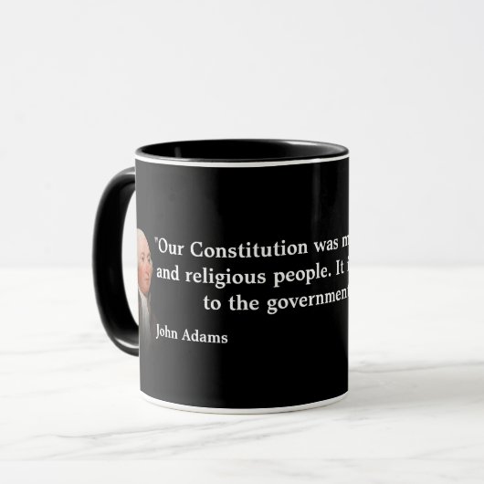 John Adams Quote On Our Constitution Mug マグカップ (正面左)