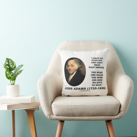 John Adams Read My Eyes Out Can't Read Half Enough クッション (椅子)