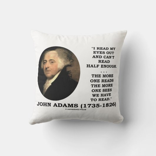 John Adams Read My Eyes Out Can't Read Half Enough クッション (裏面)