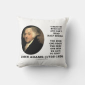 John Adams Read My Eyes Out Can't Read Half Enough クッション (正面)