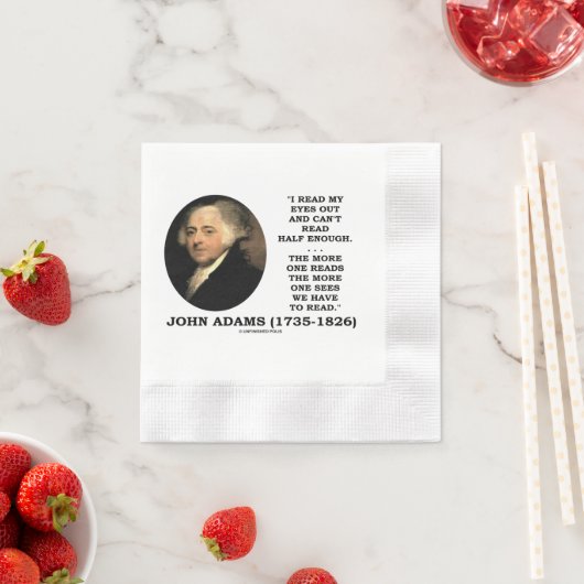 John Adams Read My Eyes Out Can't Read Half Enough 縁ありカクテルナプキン (インサイチュ)