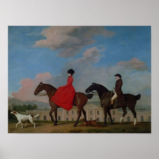 John and Sophia Musters riding at Colwick Hall ポスター (正面)