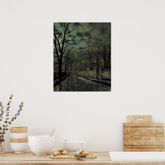 John Atkinson Grimshaw - 11月 ポスター (キッチン)