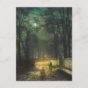 John Atkinson Grimshaw 1874月明かりのレーン ポストカード