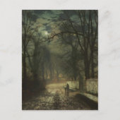 John Atkinson Grimshaw - A moonlit lane ポストカード (正面)