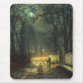 John Atkinson Grimshaw A moonlit lane 1874 CC0230 マウスパッド