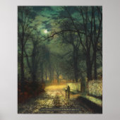 John Atkinson Grimshaw A moonlit lane 1874 CC0325 ポスター (正面)