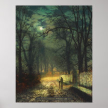 John Atkinson Grimshaw A moonlit lane 1874 CC0325