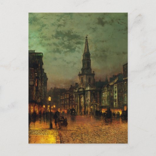 John Atkinson Grimshaw - Blackman通り(ロンドン) ポストカード (正面)