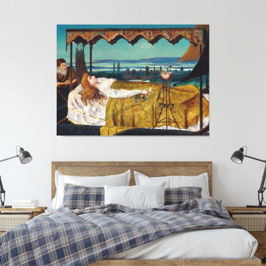 John Atkinson Grimshaw - Elaine  キャンバスプリント (インサイチュ (寝室))