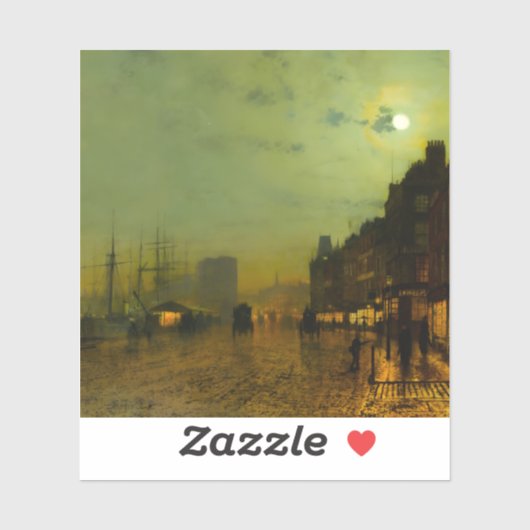 John Atkinson Grimshaw Glasgow Docks シール (シート)