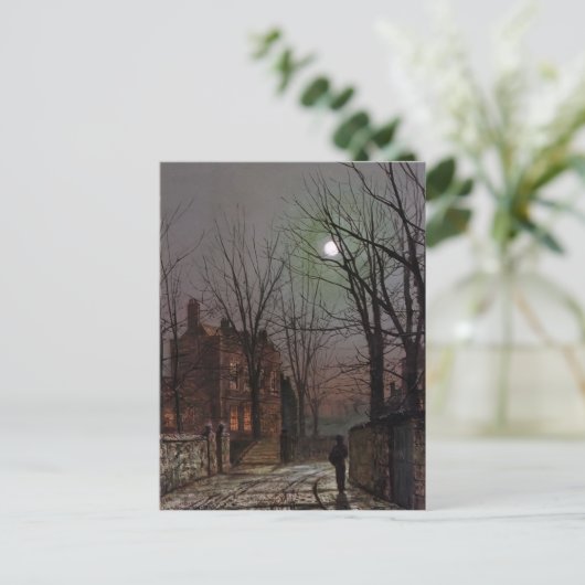 John Atkinson Grimshaw - Moonlight ポストカード (スタンド正面)