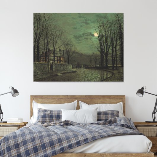 John Atkinson Grimshaw - November Moonlight  キャンバスプリント (インサイチュ (寝室))
