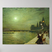 John Atkinson Grimshaw - Reflections on the Thames ポスター (正面)