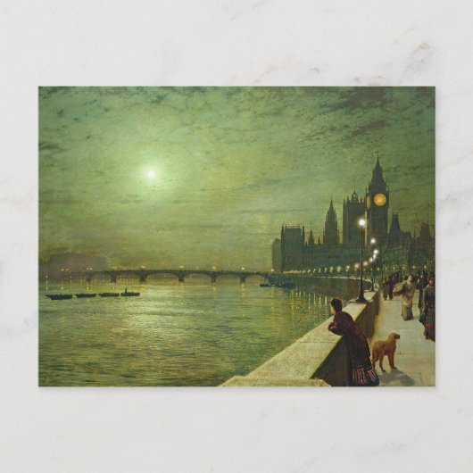 John Atkinson Grimshaw - Reflections on the Thames ポストカード (正面)