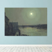 John Atkinson Grimshaw - Southwark Bridge by Moon キャンバスプリント (インサイチュ (ウッドフロア))