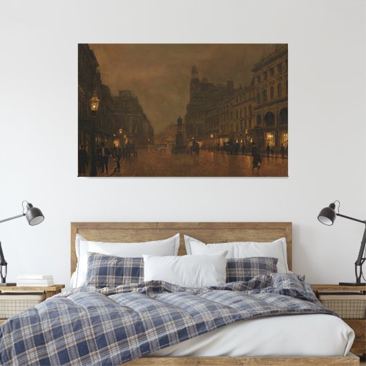 John Atkinson Grimshaw - St Anne's Square and Exch キャンバスプリント (インサイチュ (寝室))