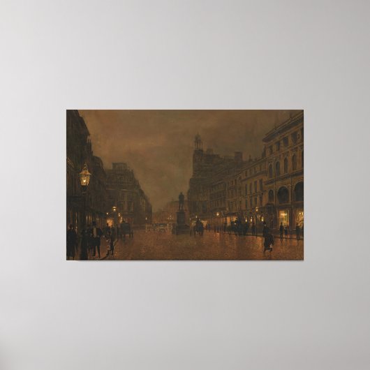John Atkinson Grimshaw - St Anne's Square and Exch キャンバスプリント (正面)
