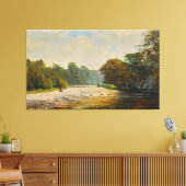 John Atkinson Grimshaw - Stepping Stones, Bolton  キャンバスプリント (インサイチュ (リビング))