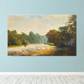 John Atkinson Grimshaw - Stepping Stones, Bolton  キャンバスプリント (インサイチュ (ウッドフロア))