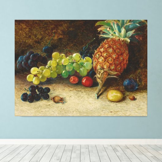 John Atkinson Grimshaw - Still Life With キャンバスプリント (インサイチュ (ウッドフロア))