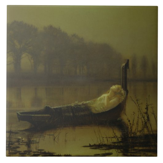 John Atkinson Grimshaw - The Lady of Shalott タイル (正面)