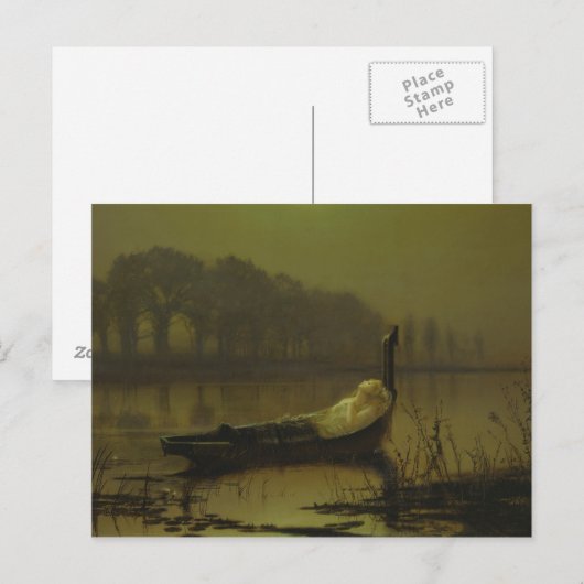 John Atkinson Grimshaw - The Lady of Shalott ポストカード (正面/裏面)