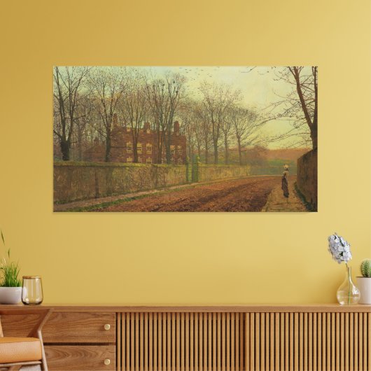 John Atkinson Grimshaw - The Rookery キャンバスプリント (インサイチュ (リビング))