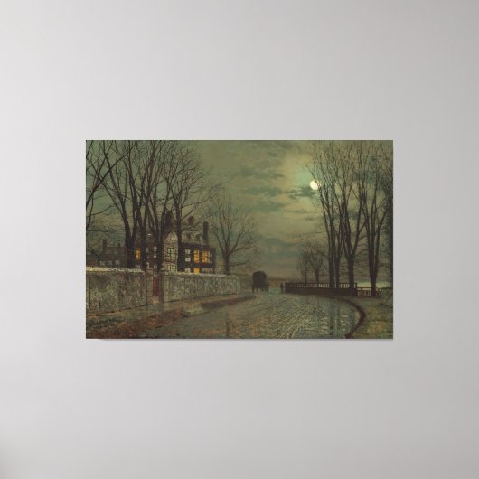 John Atkinson Grimshaw - The Turn of the Road キャンバスプリント (正面)