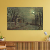 John Atkinson Grimshaw - The Turn of the Road キャンバスプリント (インサイチュ (リビング))