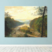 John Atkinson Grimshaw - The Wharfe valley キャンバスプリント (インサイチュ (ウッドフロア))
