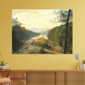 John Atkinson Grimshaw - The Wharfe valley キャンバスプリント (インサイチュ (リビング))
