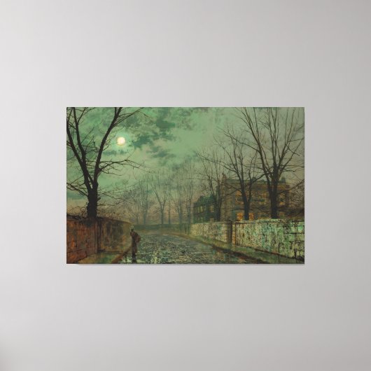 John Atkinson Grimshaw - Under the Silvery Moon キャンバスプリント (正面)