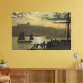 John Atkinson Grimshaw - Whitby Abbey And Church キャンバスプリント (インサイチュ (リビング))