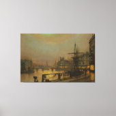 John Atkinson Grimshaw - Whitby at Night キャンバスプリント (正面)