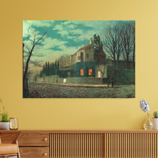 John Atkinson Grimshaw - Yew Court, Scalby  キャンバスプリント (インサイチュ (リビング))