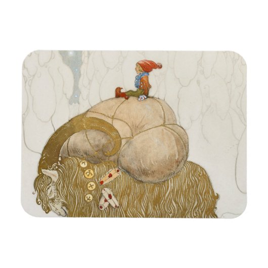 John Bauer – クリスマスヤギ マグネット (横)