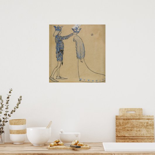 John Bauer -金ゴールドの冠 ポスター (キッチン)