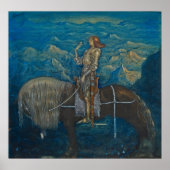 John Bauer - En riddare red Fram 1915 ポスター (正面)