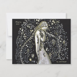 John Bauer Flora CC1148アールヌーボーグリーティングカード