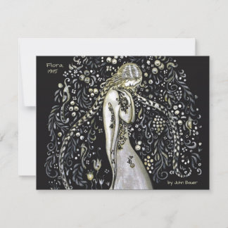 John Bauer Flora CC1148アールヌーボーグリーティングカード