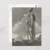 John Bauer - Freyja and Svipdag ポストカード (正面/裏面)